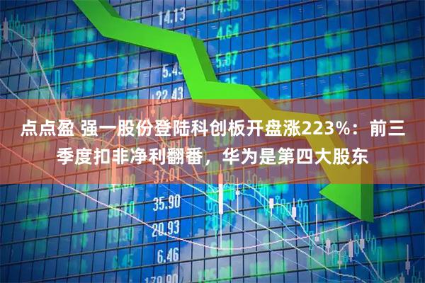 点点盈 强一股份登陆科创板开盘涨223%：前三季度扣非净利翻番，华为是第四大股东