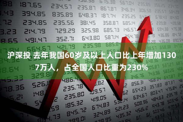 沪深投 去年我国60岁及以上人口比上年增加1307万人，占全国人口比重为230%