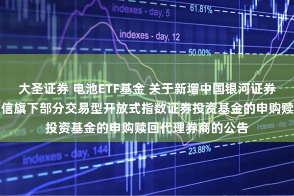 大圣证券 电池ETF基金 关于新增中国银河证券股份有限公司为建信旗下部分交易型开放式指数证券投资基金的申购赎回代理券商的公告